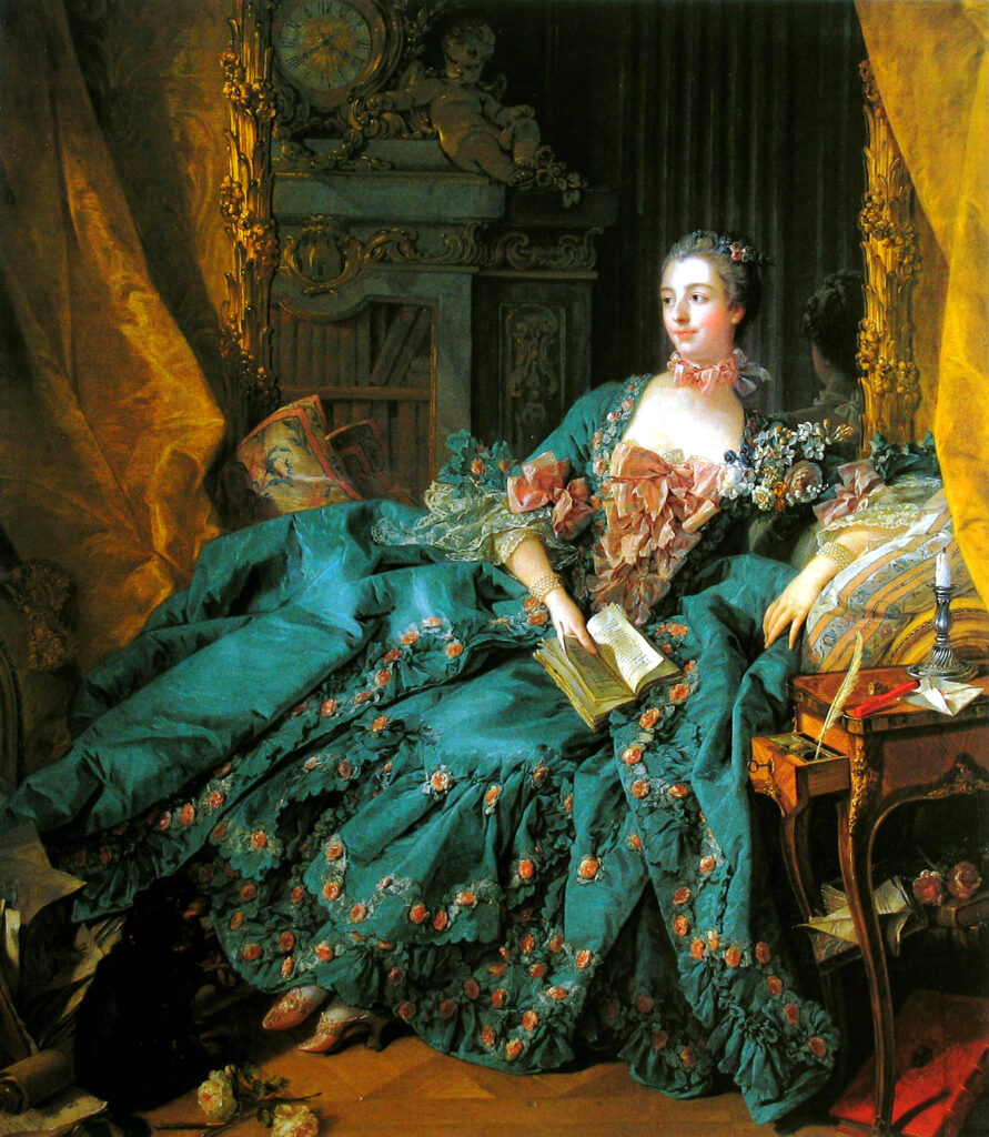 Madame de Pompadour retratada por François Boucher en 1756, impulsora de las artes decorativas del rococó
